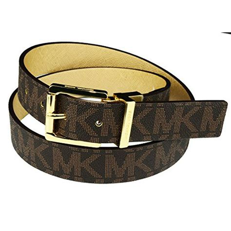 michael kors belt gold buckle|michael kors reversible belt women's.